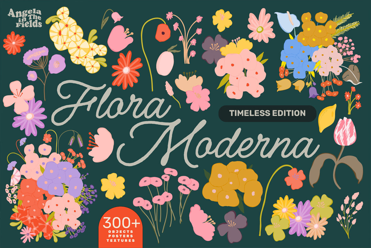 Flora Moderna Vector Clipart 1