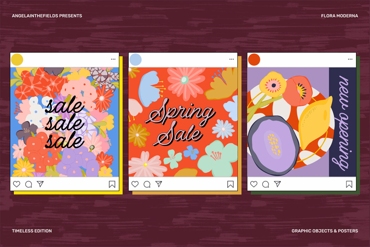 Flora Moderna Vector Clipart 4