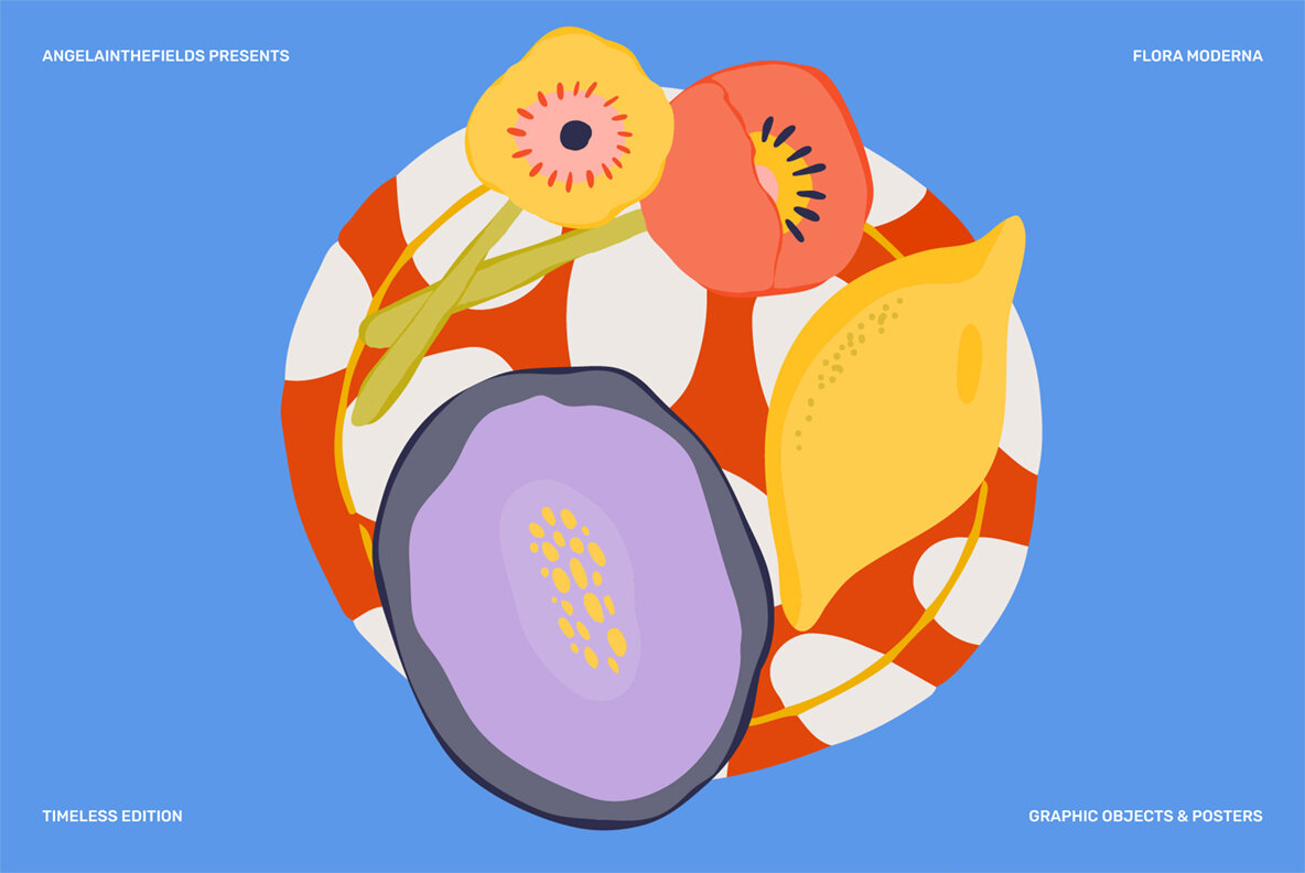 Flora Moderna Vector Clipart 5