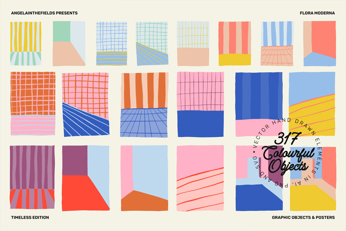 Flora Moderna Vector Clipart 6