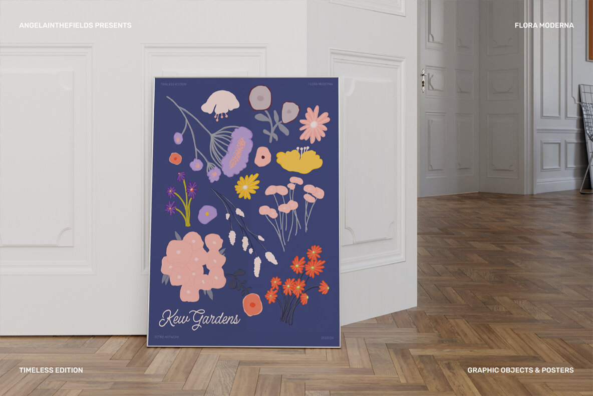 Flora Moderna Vector Clipart 11