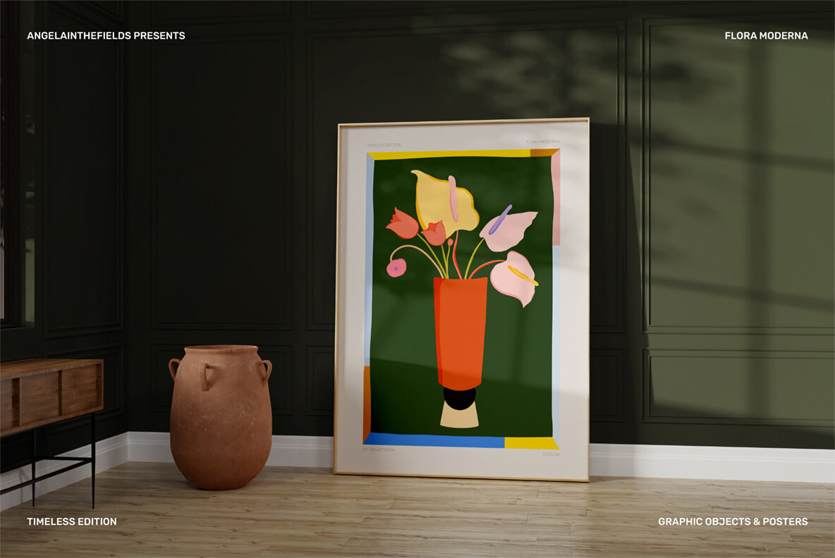 Flora Moderna Vector Clipart 12