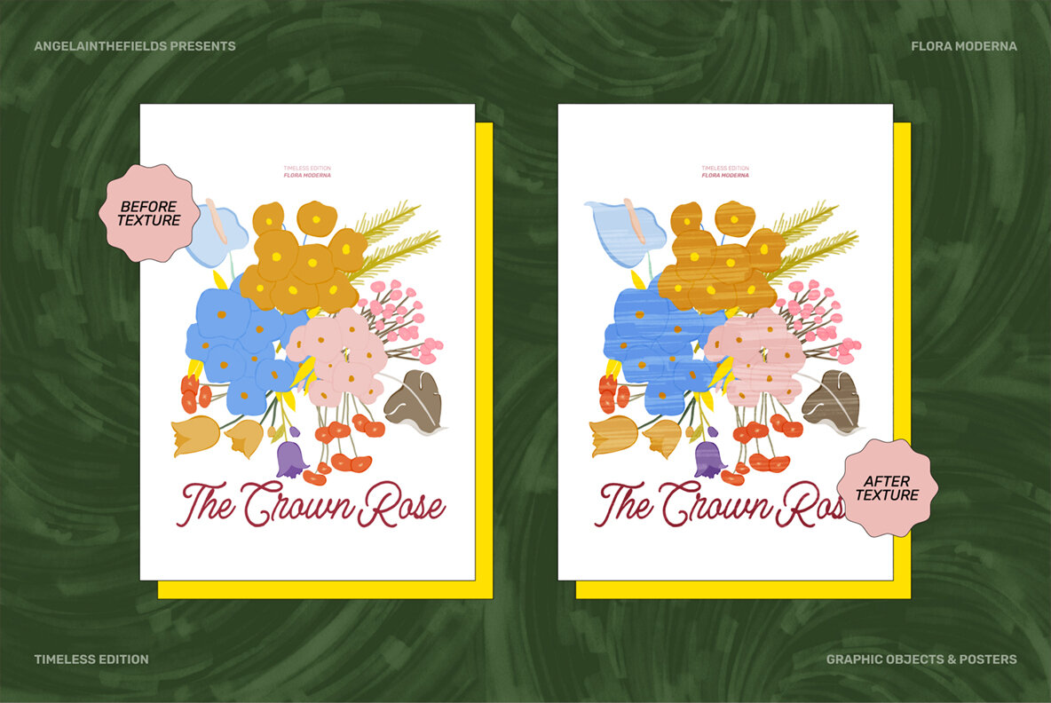 Flora Moderna Vector Clipart 16