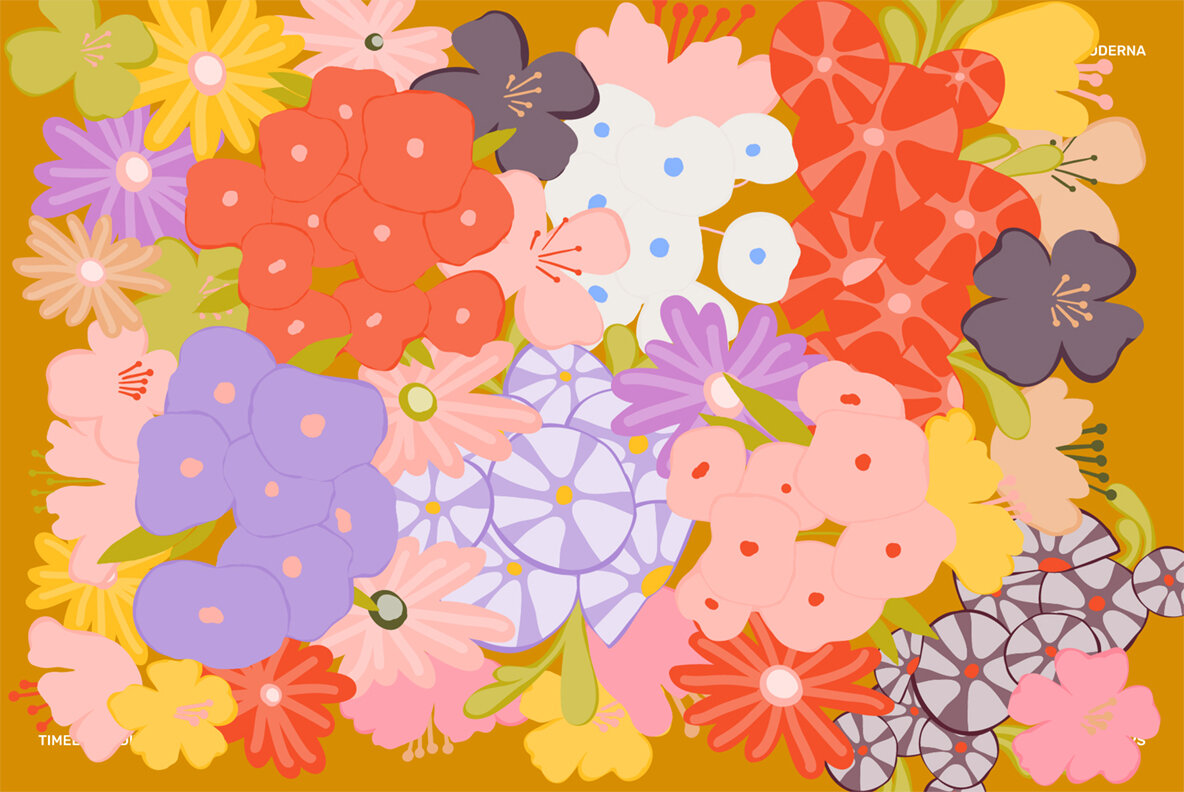 Flora Moderna Vector Clipart 22