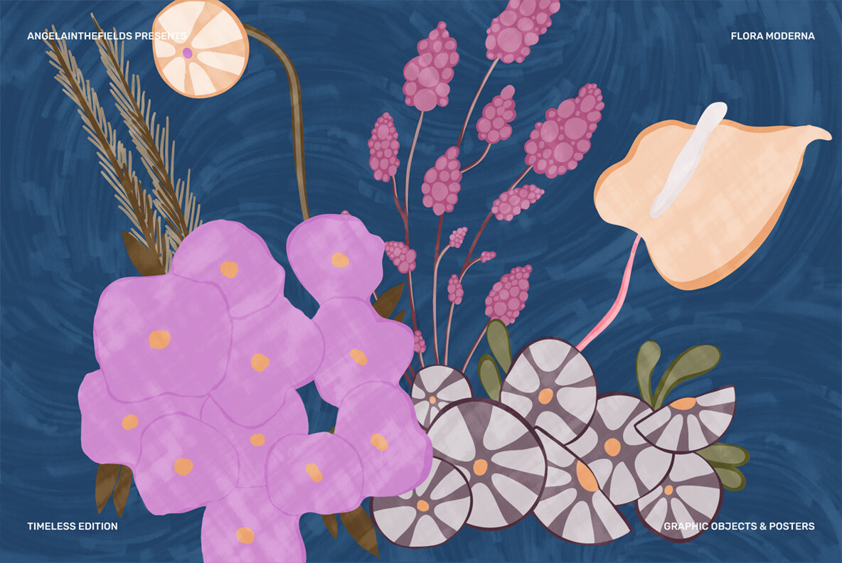 Flora Moderna Vector Clipart 24