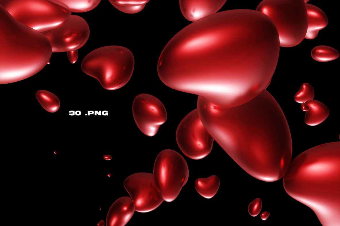 Hearts   3D Renders 4