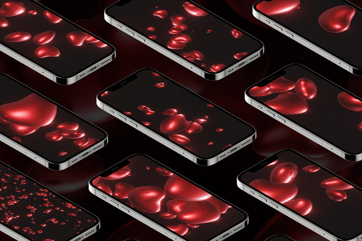 Hearts   3D Renders 5