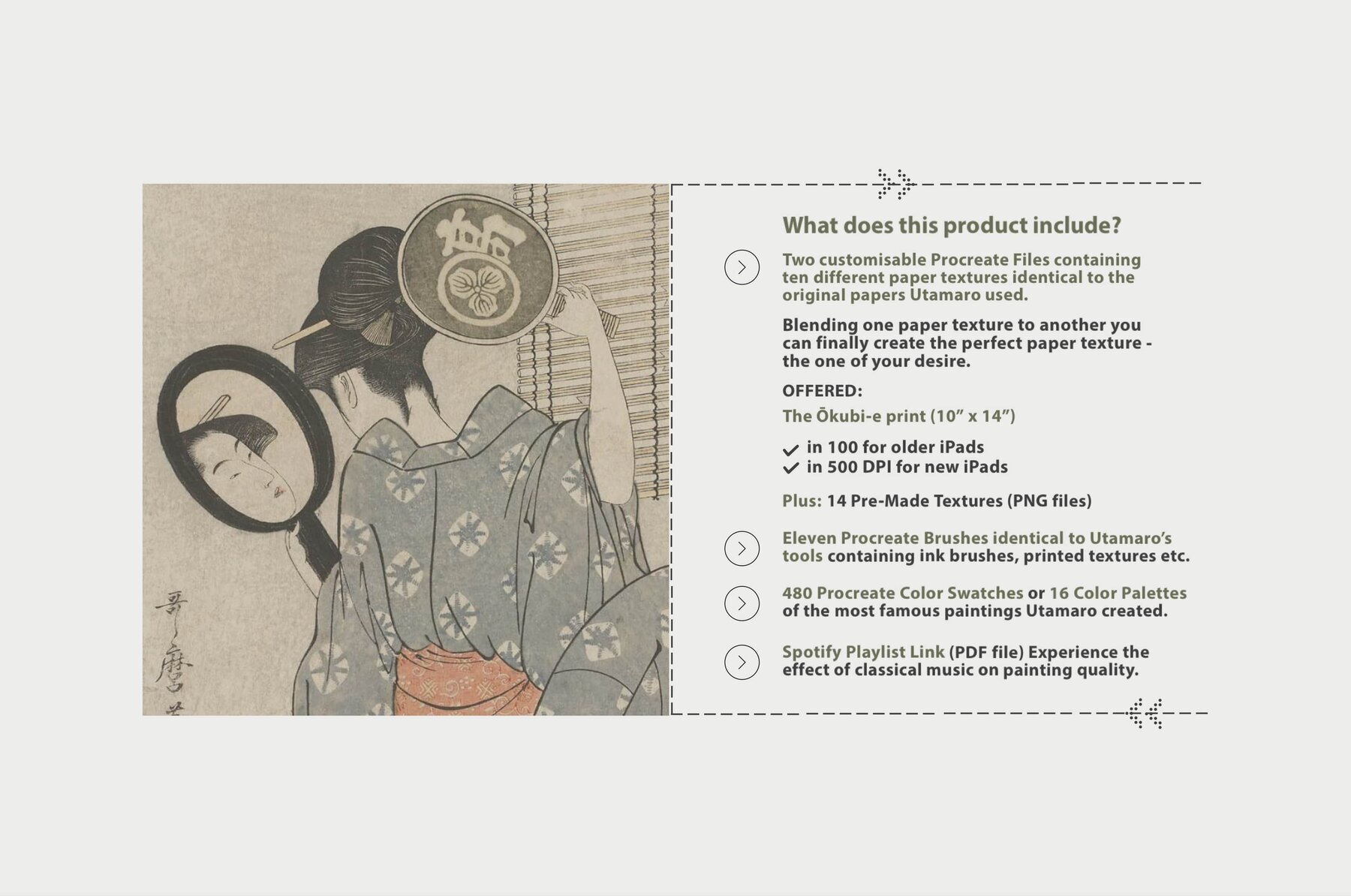 Kitagawa Utamaro Procreate Kit 3