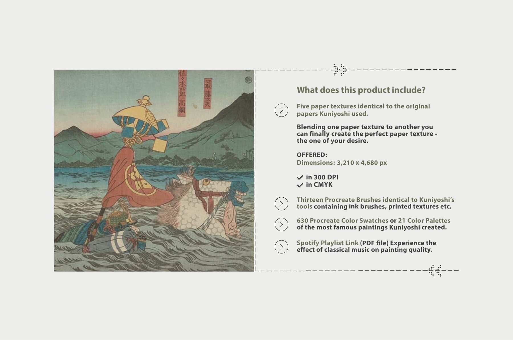 Utagawa Kuniyoshi Procreate Kit 3