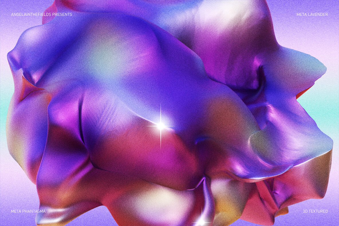 3D Meta Lavender Objects 5