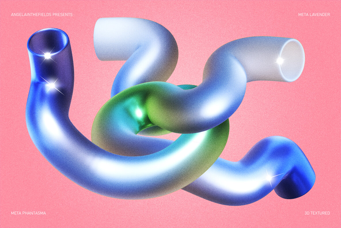 3D Meta Lavender Objects 9