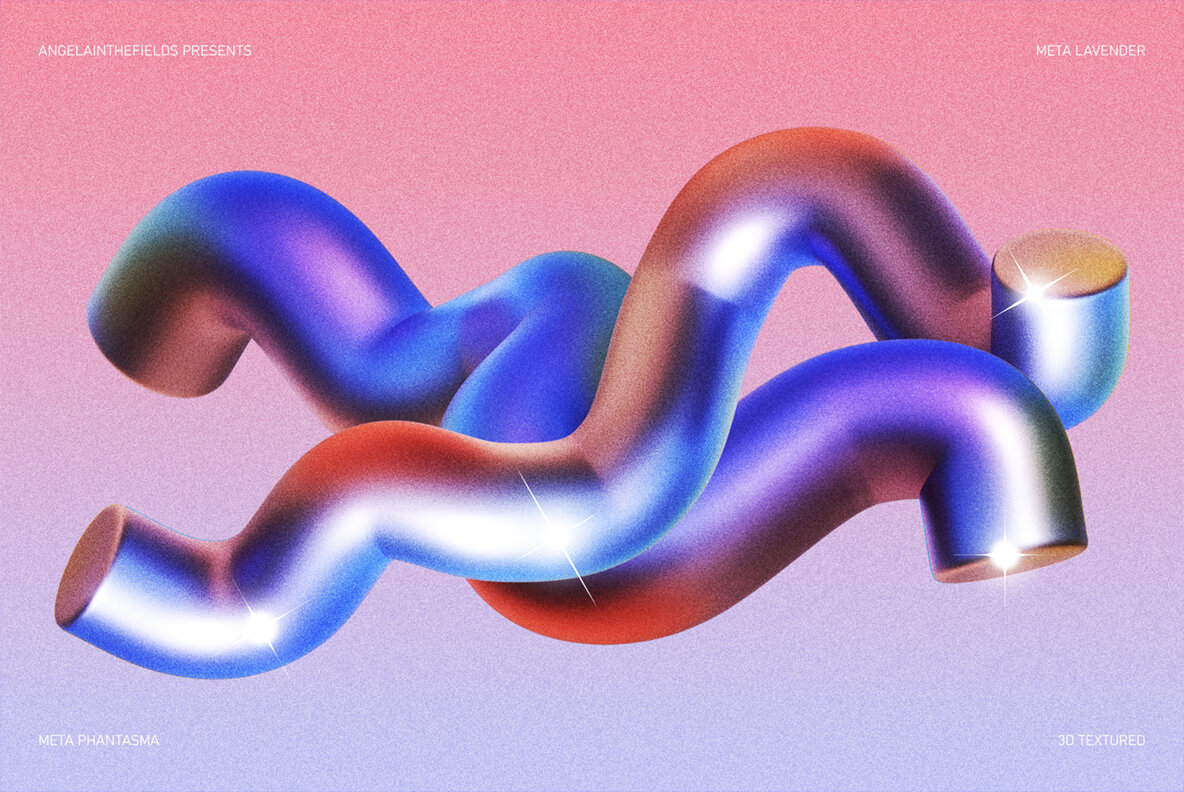 3D Meta Lavender Objects 13