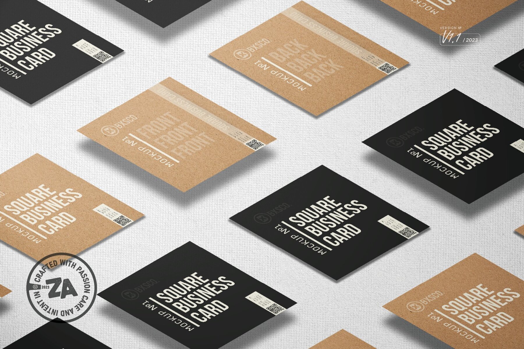 Square Business Card Mockup No  1 1