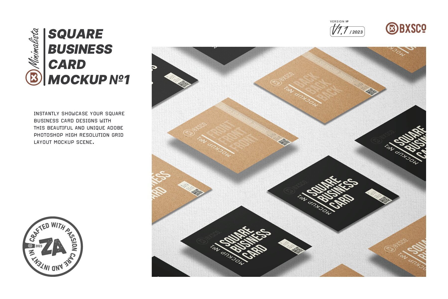 Square Business Card Mockup No  1 2