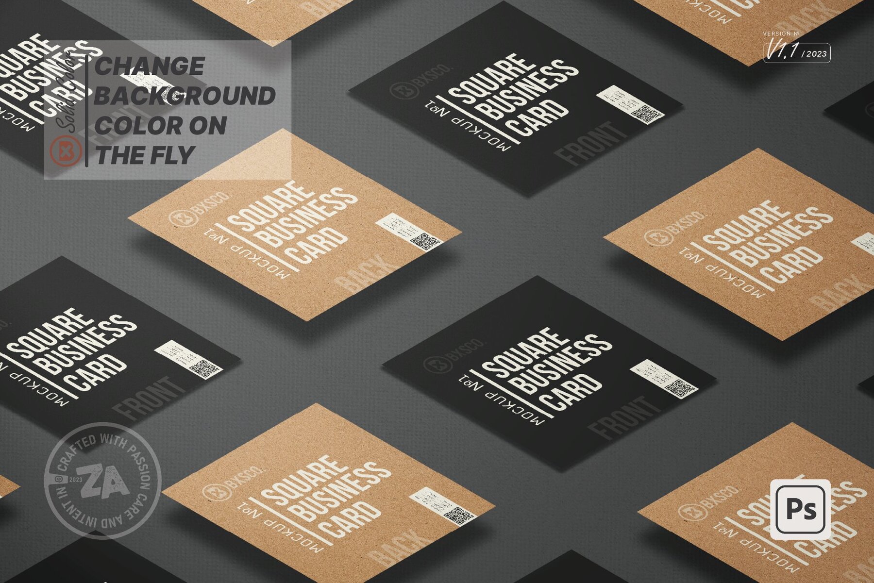 Square Business Card Mockup No  1 5