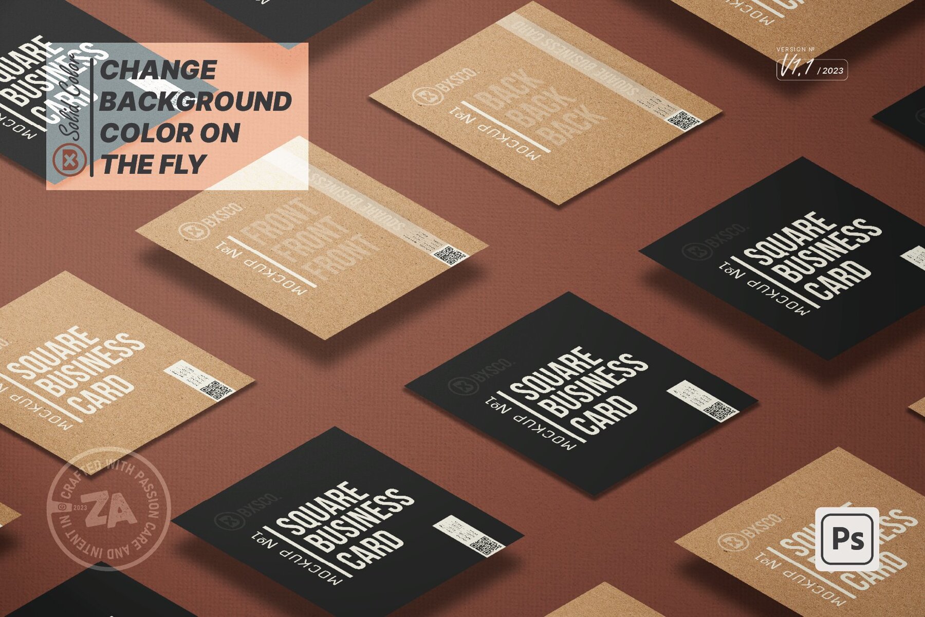 Square Business Card Mockup No  1 6