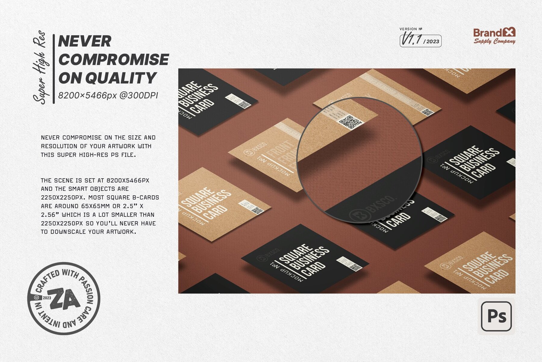 Square Business Card Mockup No  1 8