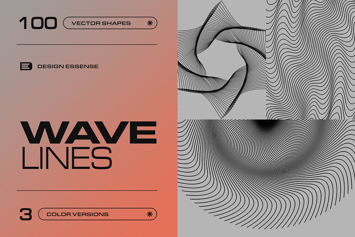 Wave Lines Vector Shapes 1