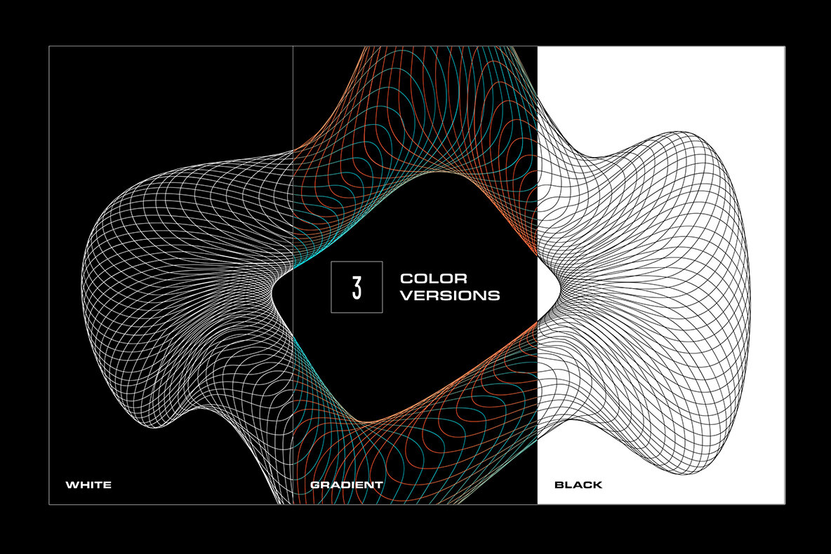 Wave Lines Vector Shapes 4