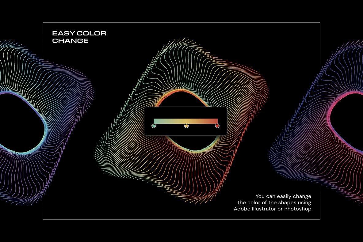 Wave Lines Vector Shapes 8