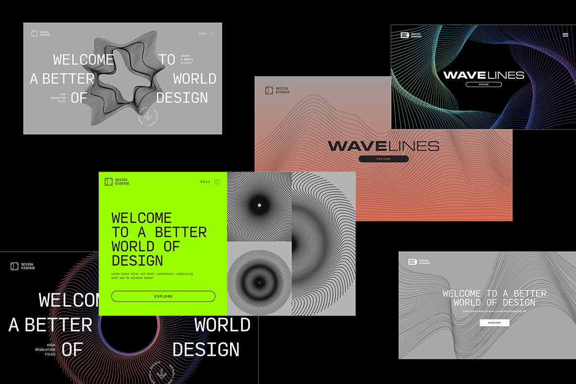 Wave Lines Vector Shapes 10