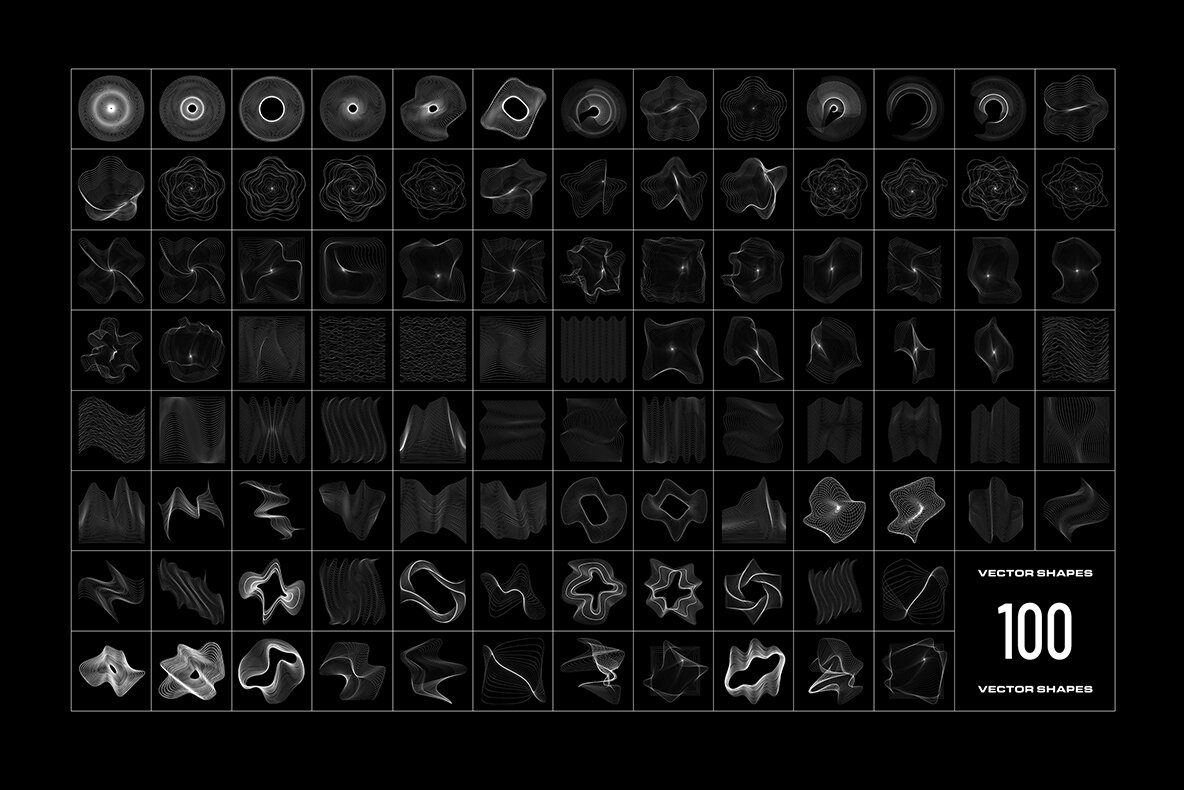 Wave Lines Vector Shapes 15