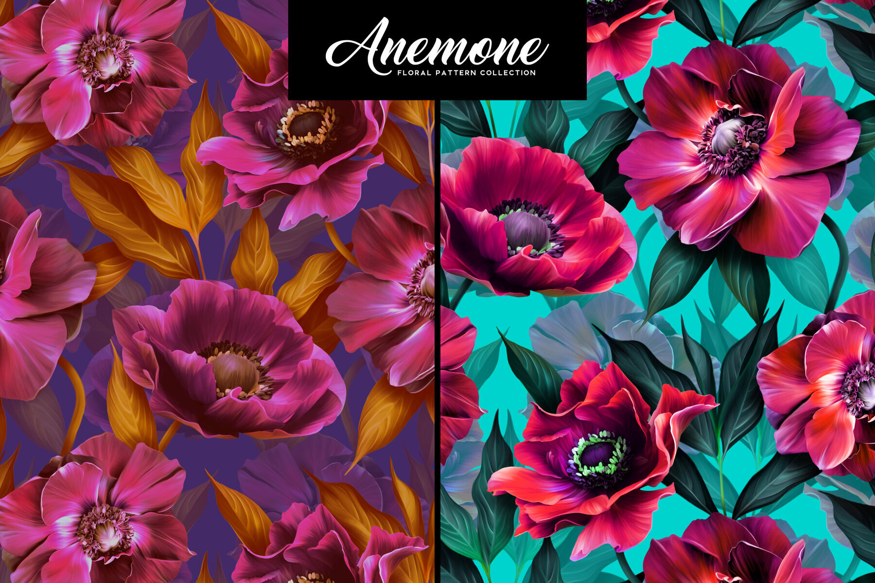 Anemone Floral Pattern Collection 3
