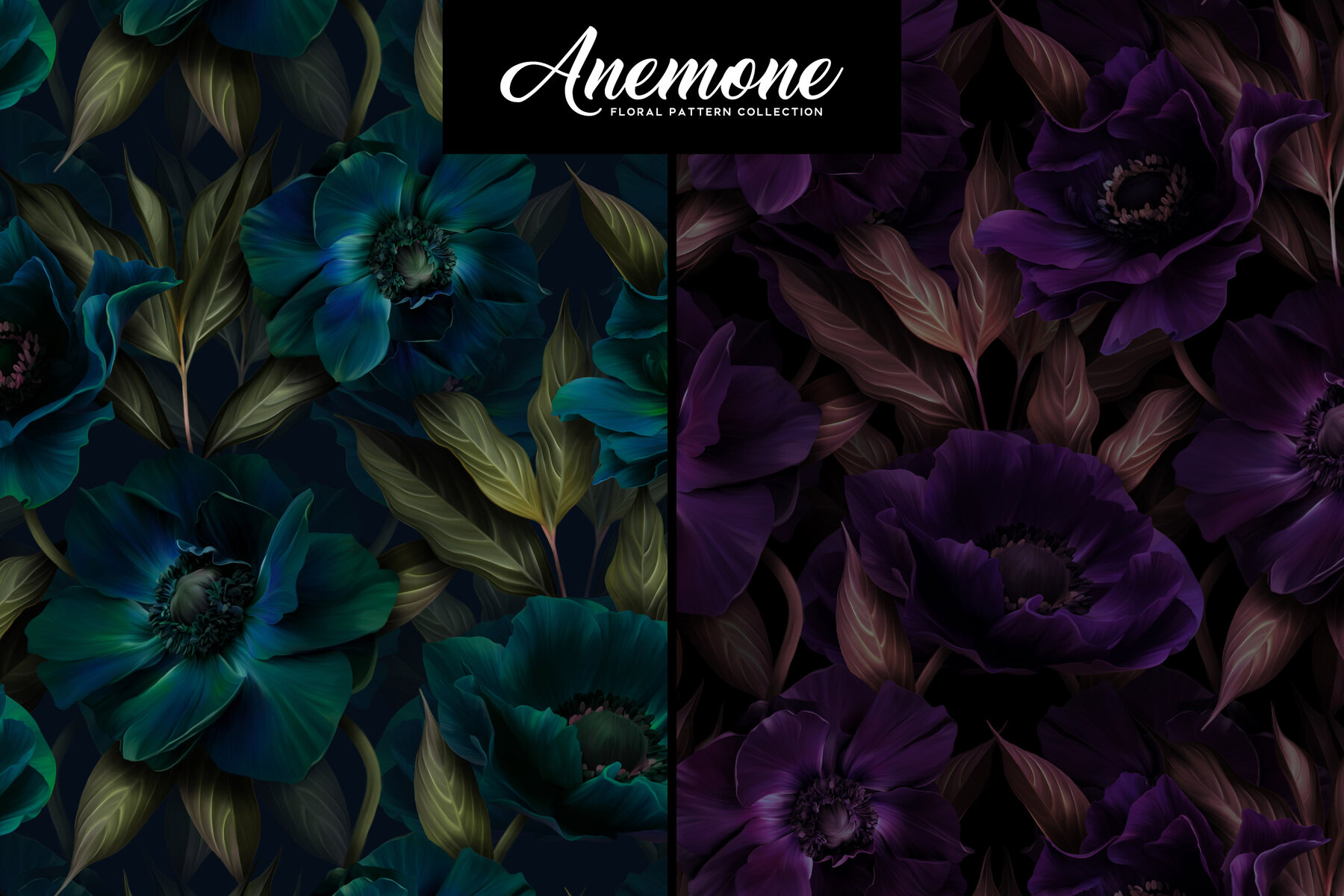 Anemone Floral Pattern Collection 8