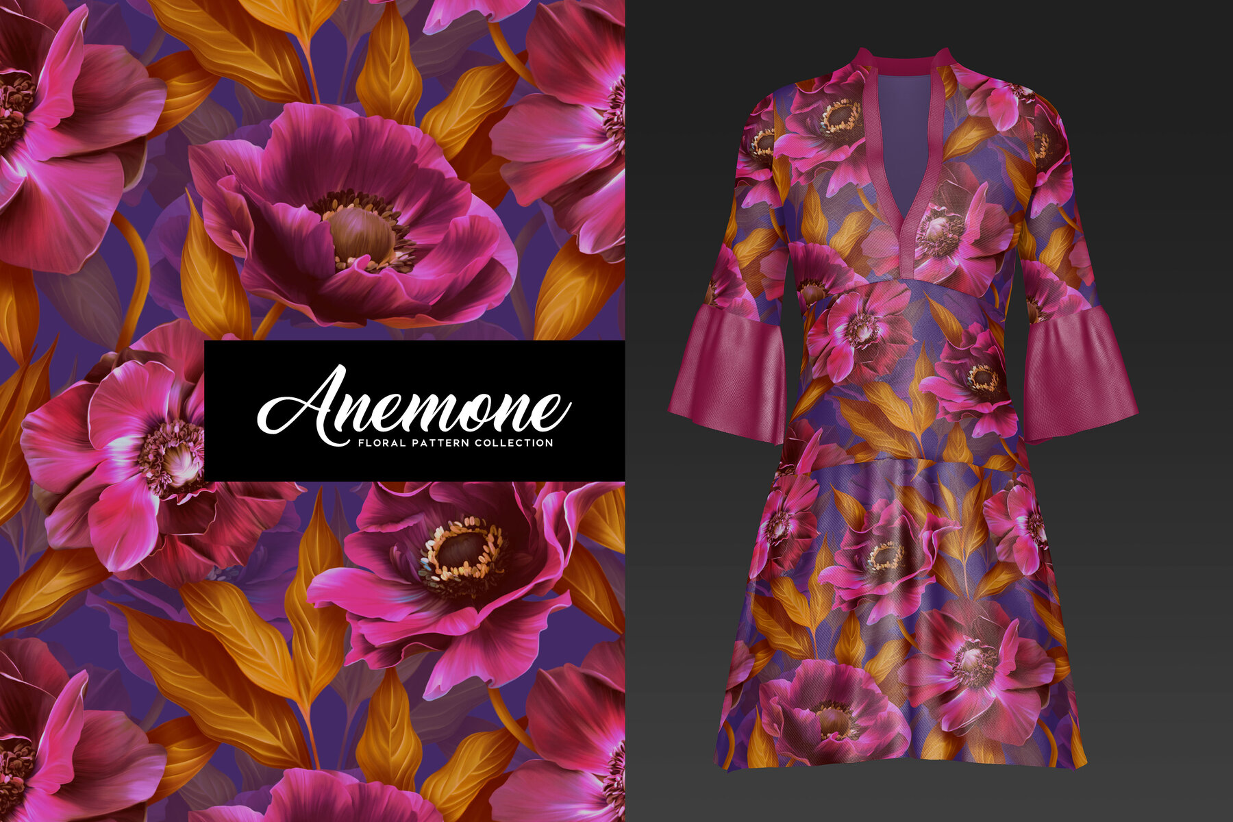 Anemone Floral Pattern Collection 13