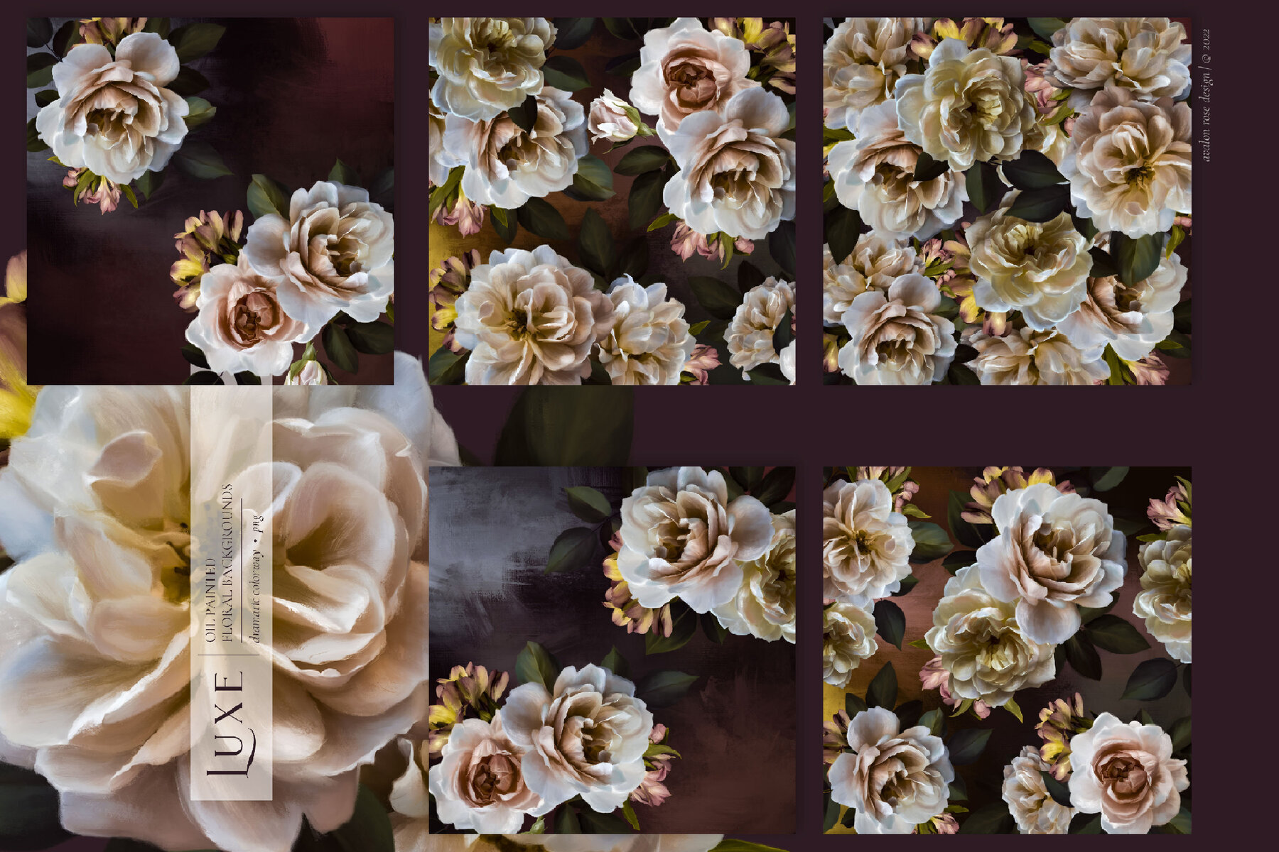 Luxe Oil Paint Floral Graphics 3
