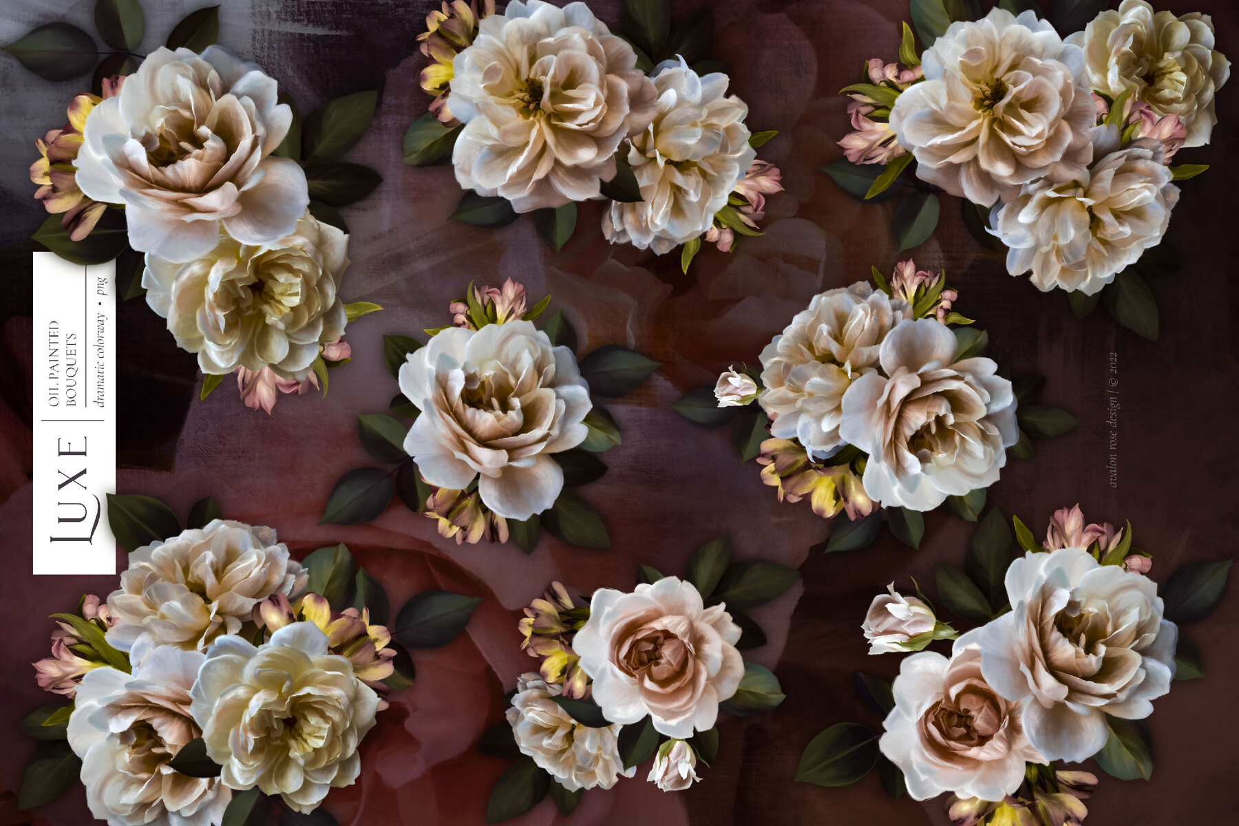 Luxe Oil Paint Floral Graphics 5