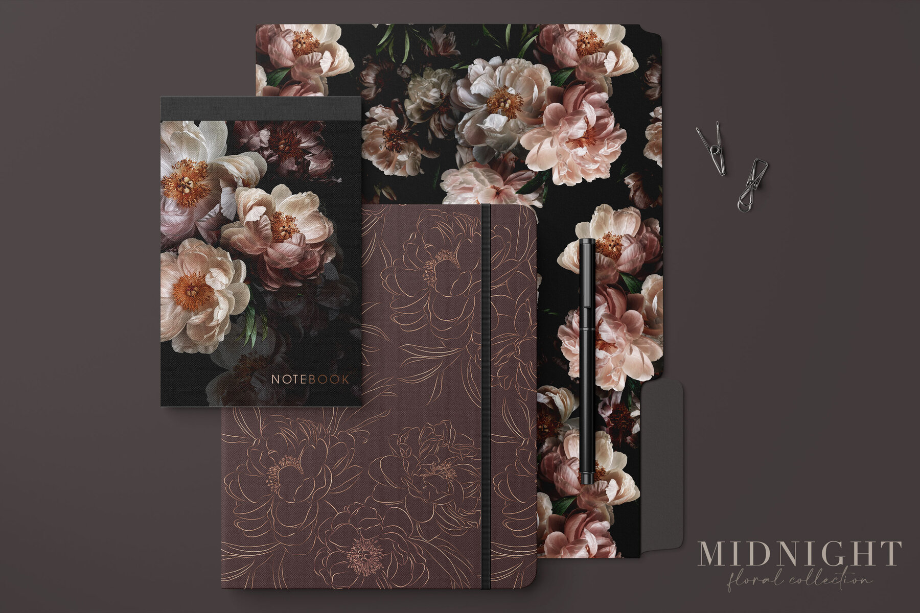 Midnight Peony Graphics Collection 14