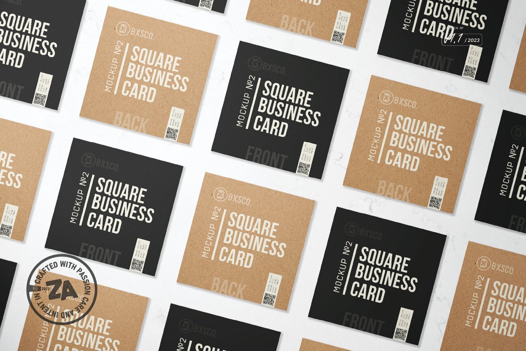 Square Business Card Mockup No  2 1