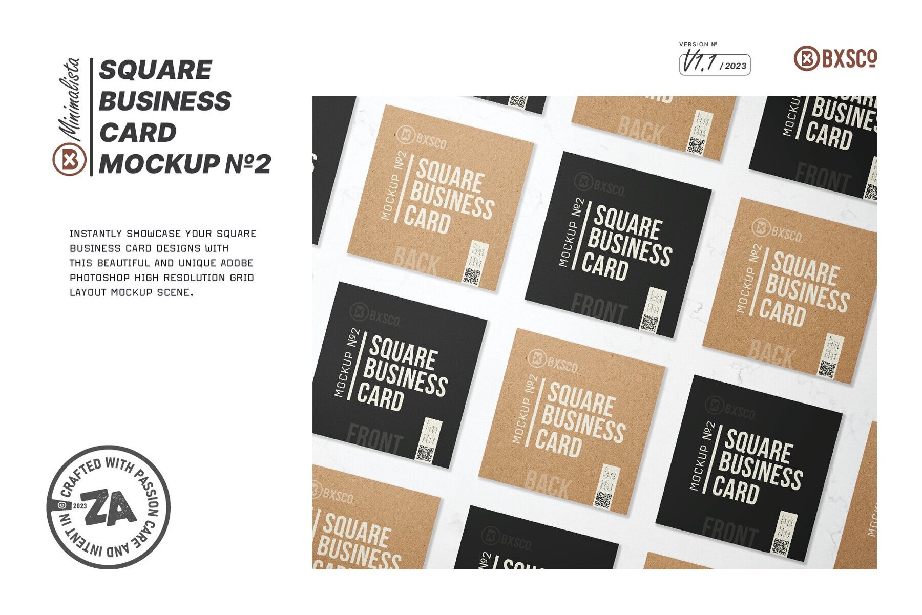 Square Business Card Mockup No  2 2