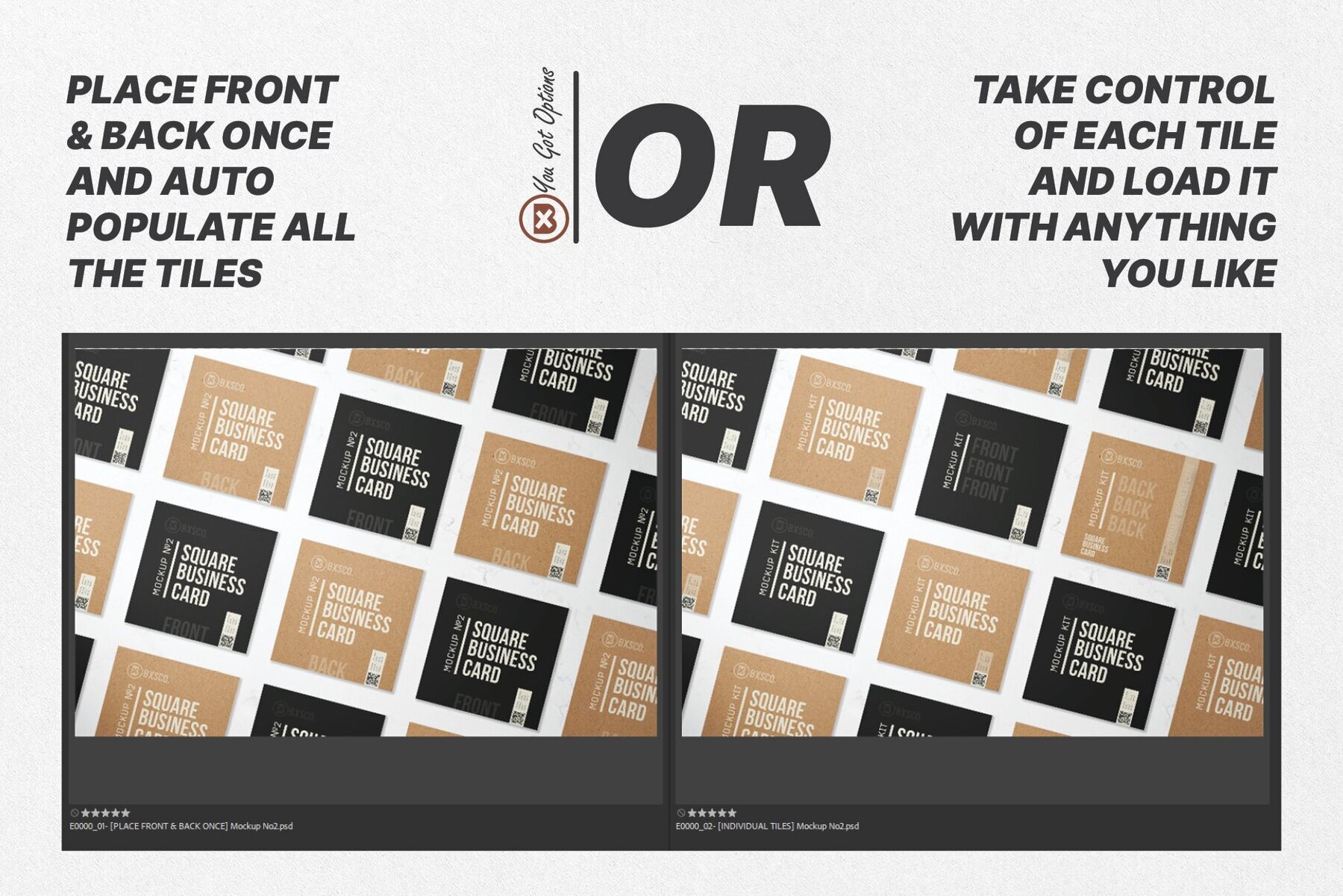 Square Business Card Mockup No  2 3