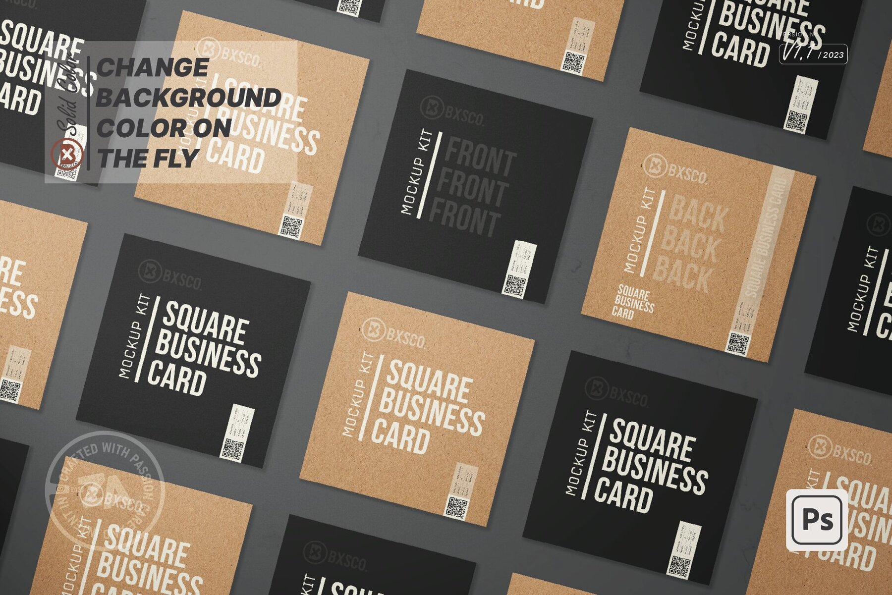 Square Business Card Mockup No  2 5