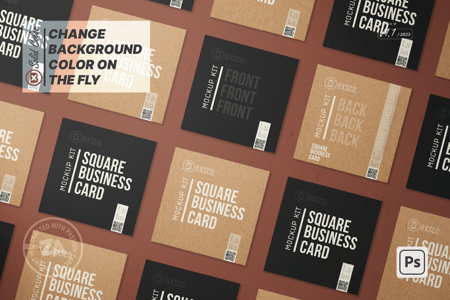 Square Business Card Mockup No  2 6