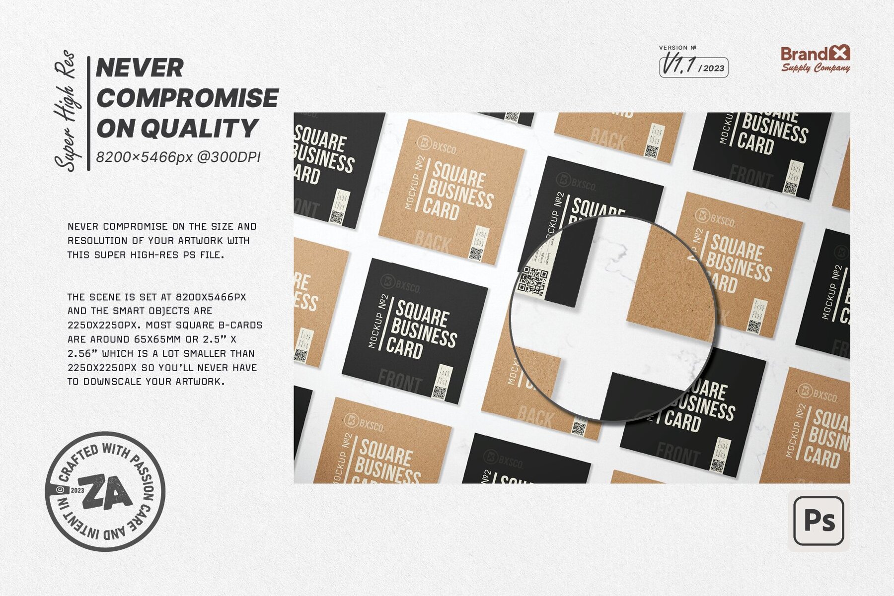 Square Business Card Mockup No  2 8