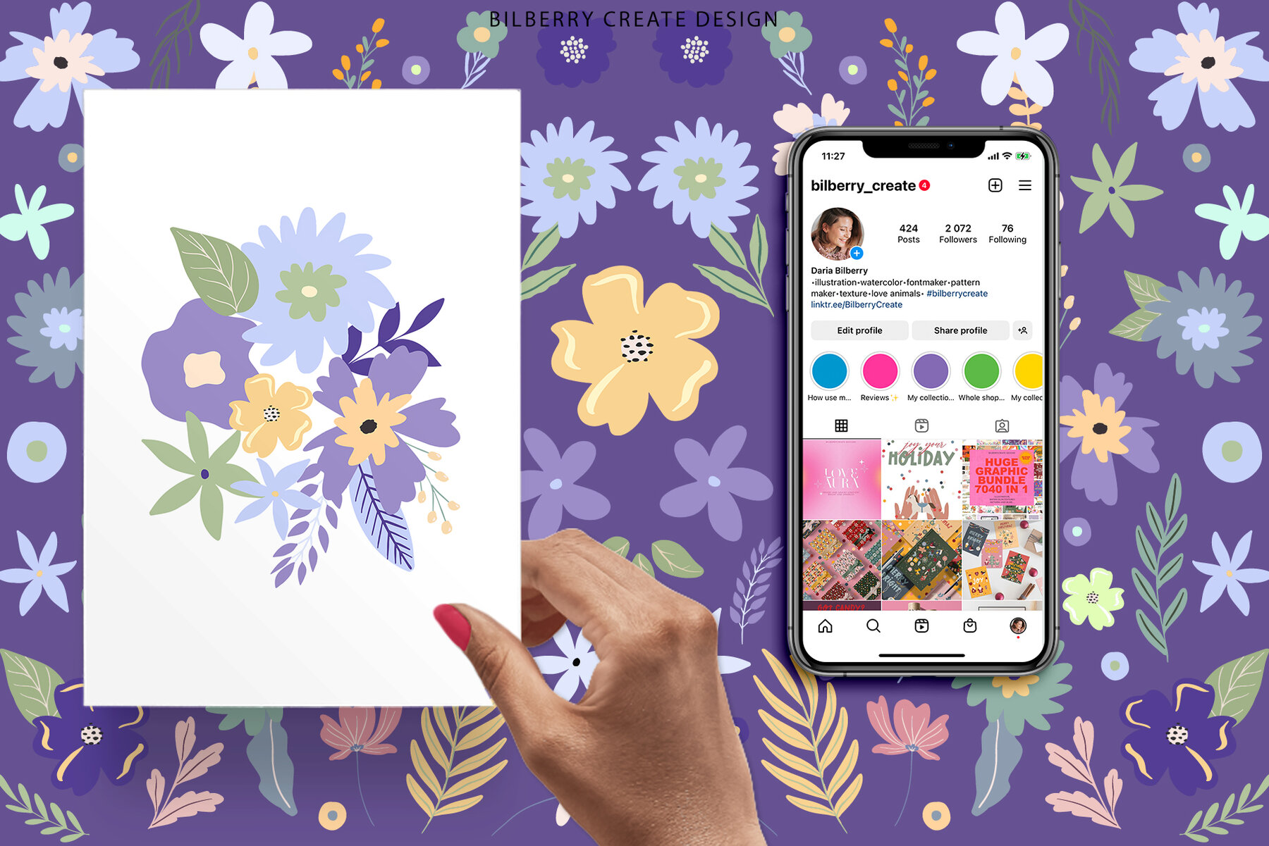 Holo Lilac spring flowers 4