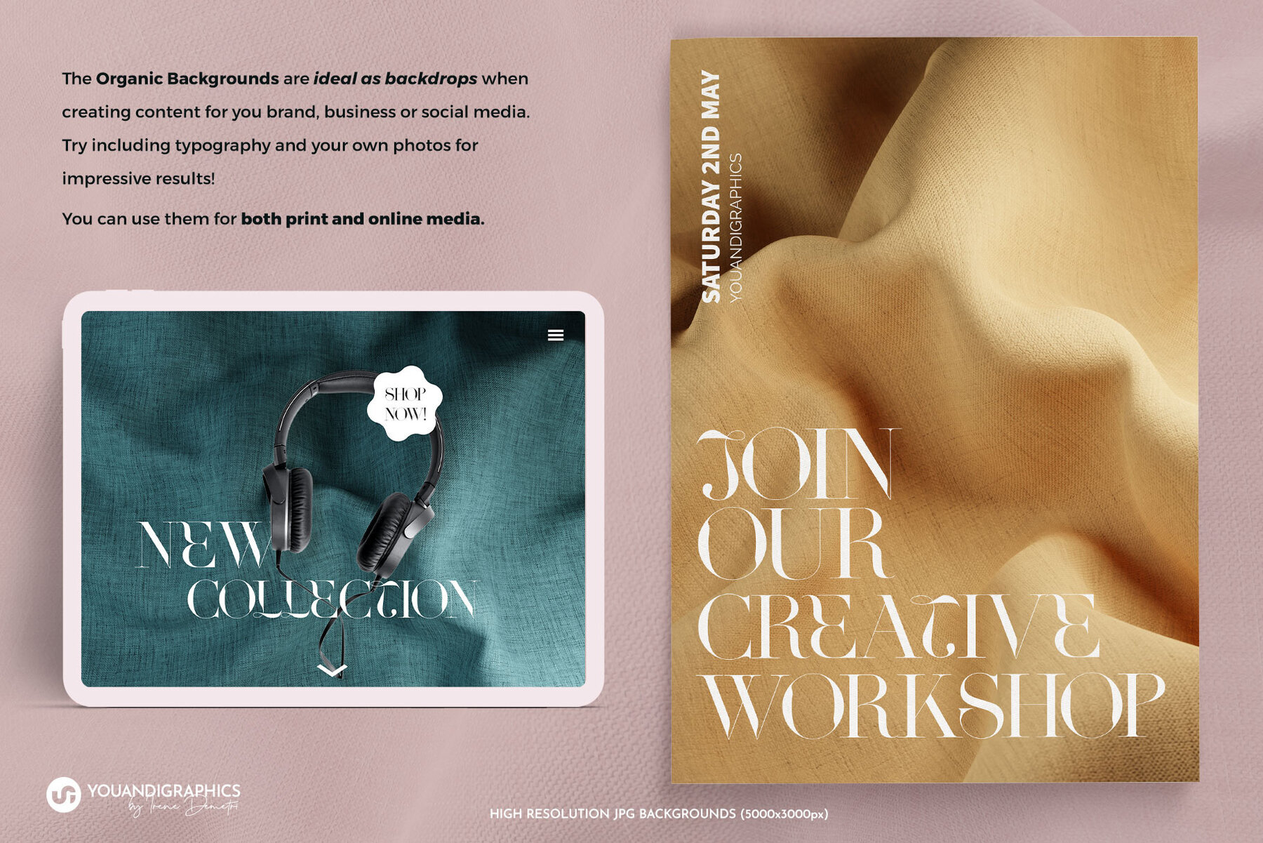 Organic Fabric Textured Backgrounds 2