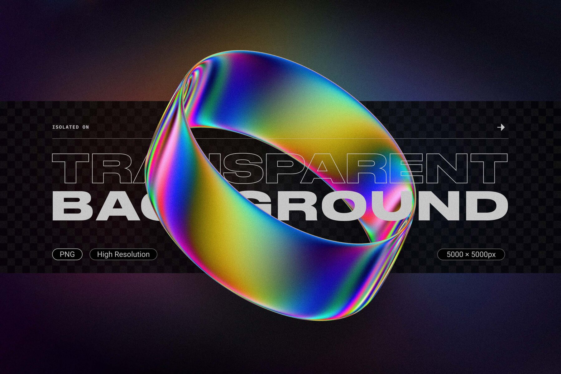 120 Iridescent geometric 3D shapes pack Vol 3 9