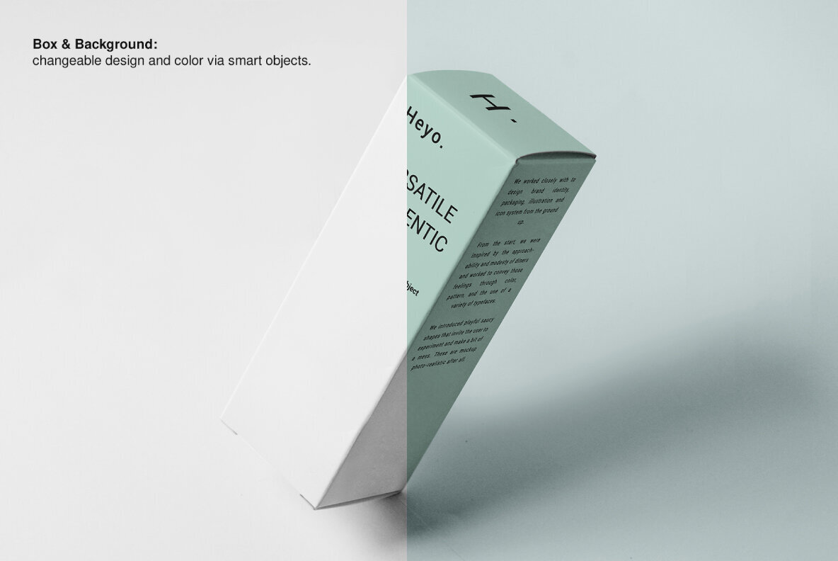Tall Box Mockup Set 3