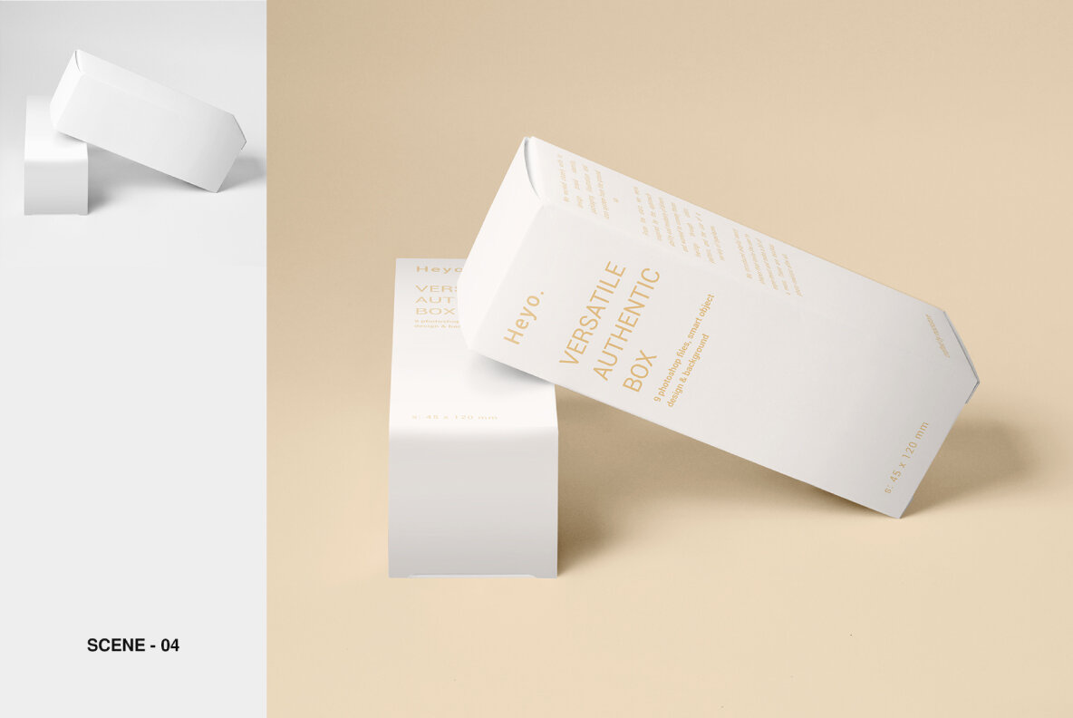 Tall Box Mockup Set 7