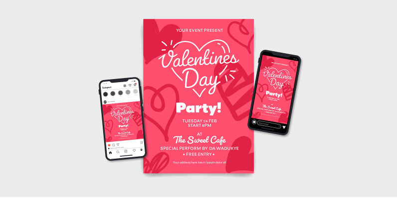 Valentine Days Party Template