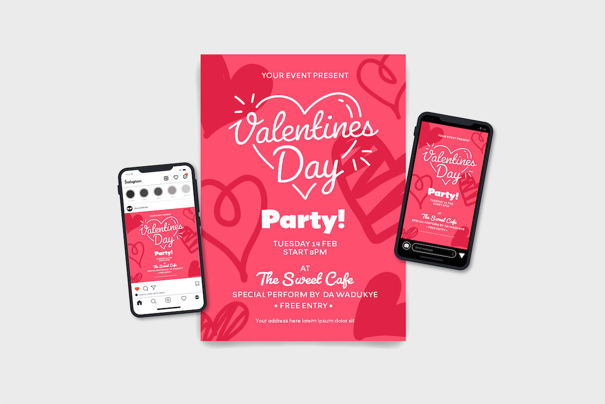 Valentine Days Party Template 1