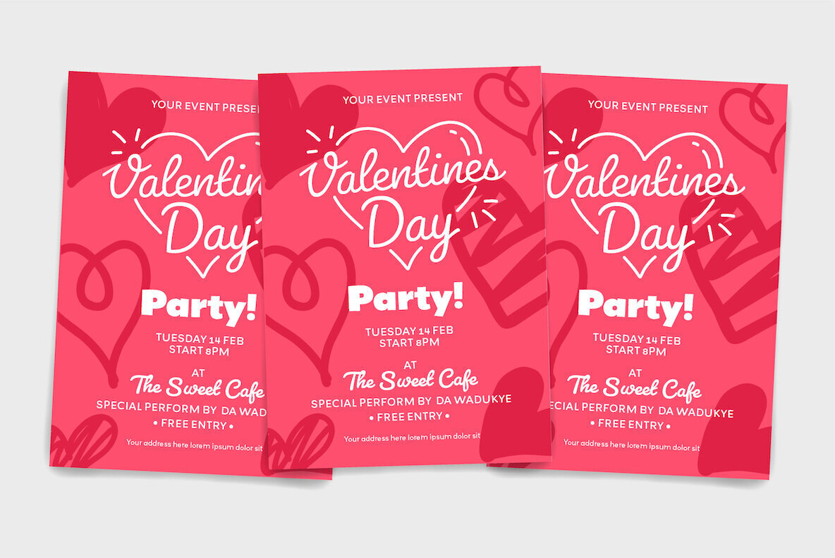 Valentine Days Party Template 2