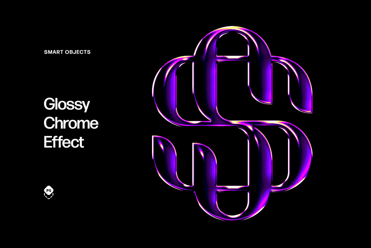 Glossy Chrome Text Effect 1