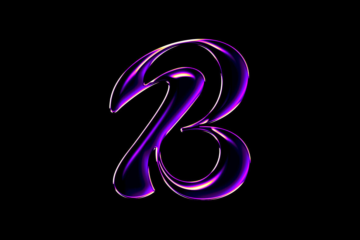 Glossy Chrome Text Effect 4