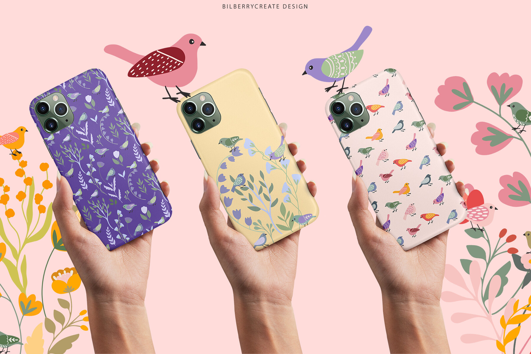 Early birds spring art set 4