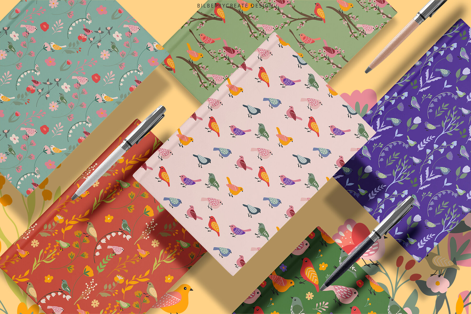 Early birds spring art set 5